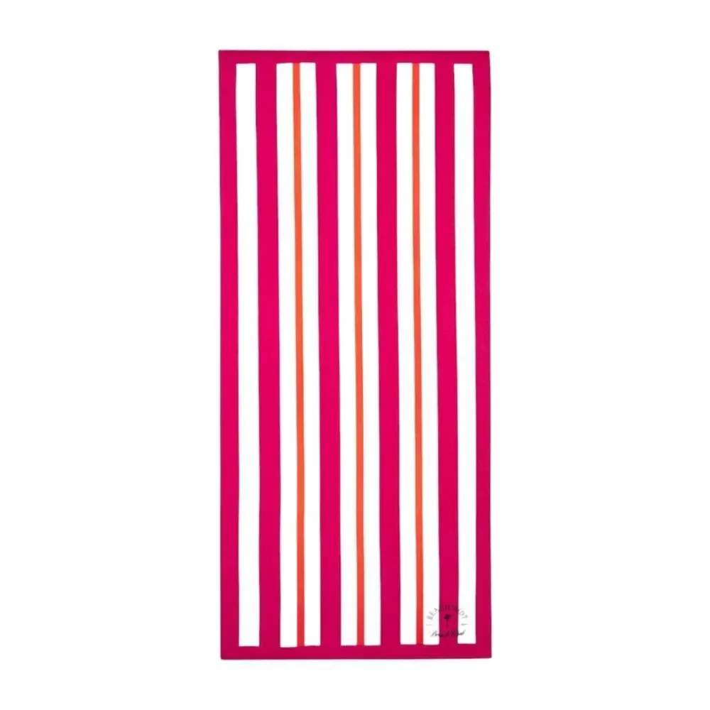 Beach Riot Beach Club Beach Towel Pink White Orange Stripe